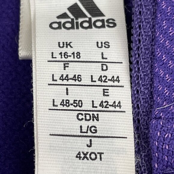 Adidas ClimaWarm 1/4 Zip Hoodie Pullover Jacket Women's L Purple Thumbholes Poly - Picture 6 of 11
